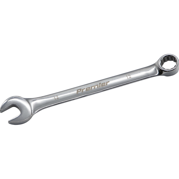 Sealey Combination Open & Ring Spanner 12mm (Fully Polished)