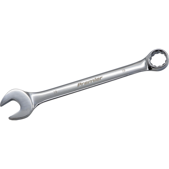 Sealey Combination Open & Ring Spanner 19mm (Fully Polished)