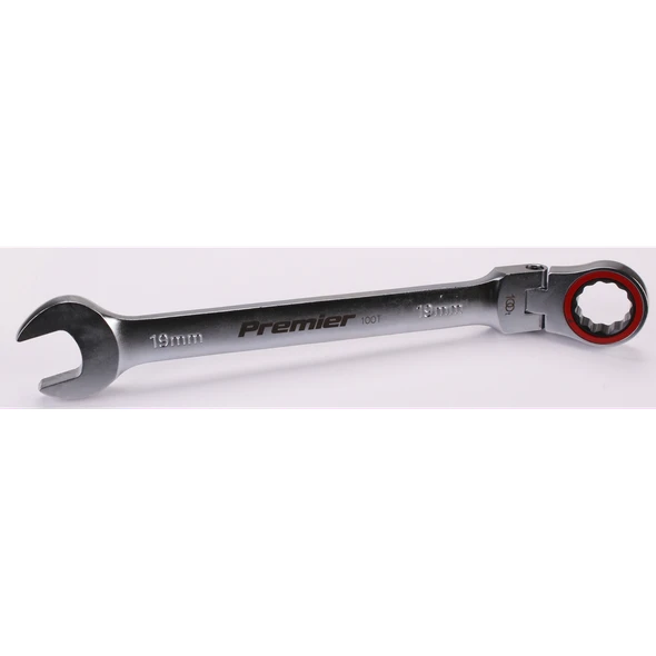 Sealey Flex-Head Ratchet Comb. Spanner 19mm