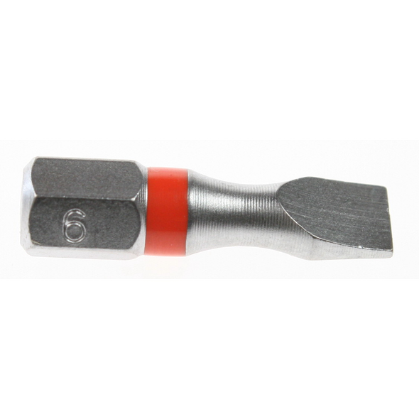 Sealey Slotted bit sl6 25mml 'dark orange' (impact grade)