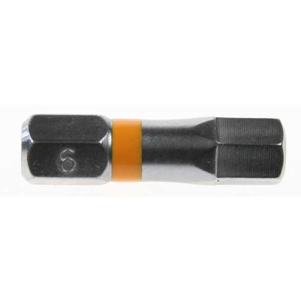Sealey Hex bit h6 25mml 'orange' (impact grade)