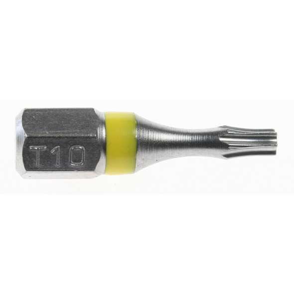 Sealey Trx-star bit t10 25mml 'yellow' (impact grade)