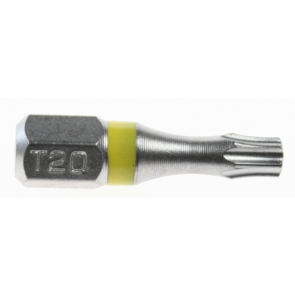 Sealey Trx-star bit t20 25mml 'yellow' (impact grade)