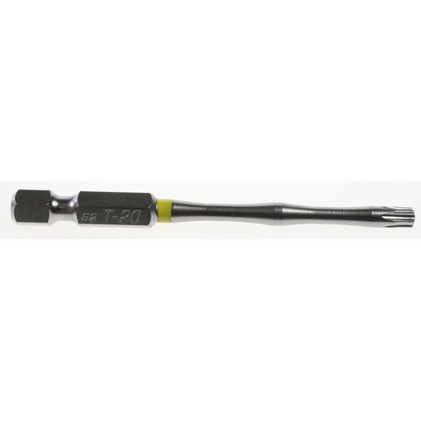 Sealey Trx-star bit t20 75mml 'yellow' (impact grade)