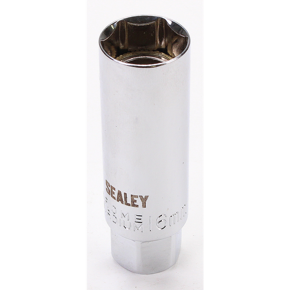 Sealey 3/8" Spark plug socket c/w magnetic 16mm(tw)