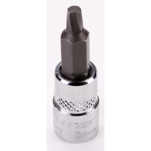 Sealey 1/4"Dr Hex Socket Bit (Lock-On) 3mm