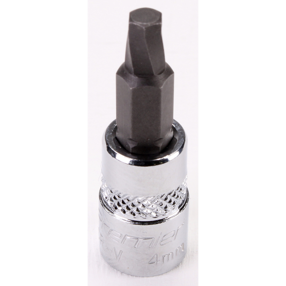 Sealey 1/4"Dr Hex Socket Bit (Lock-On) 4mm