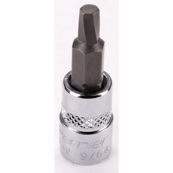 Sealey 1/4"Dr Hex Socket Bit (Lock-On) 9/64"
