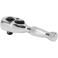 Sealey Stubby Ratchet Wrench 1/4"Sq Drive Pear-Head Flip Reverse AK660S