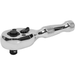 Sealey Stubby Ratchet Wrench 1/4"Sq Drive Pear-Head Flip Reverse AK660S Sealey - Town Tools 