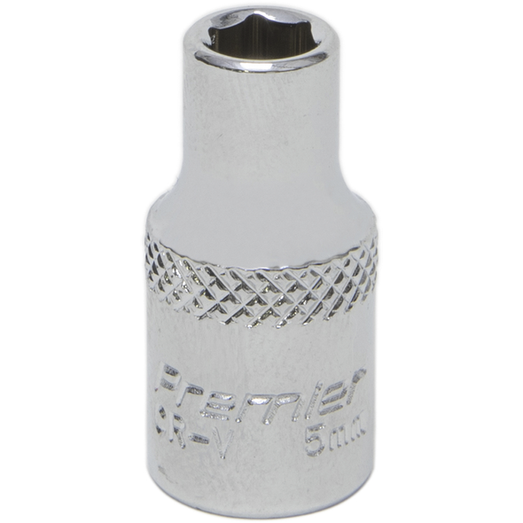 Sealey 1/4"Dr Socket 5mm (Mirror Finish)