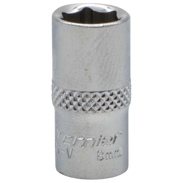 Sealey 1/4"Dr Socket 8mm (Mirror Finish)
