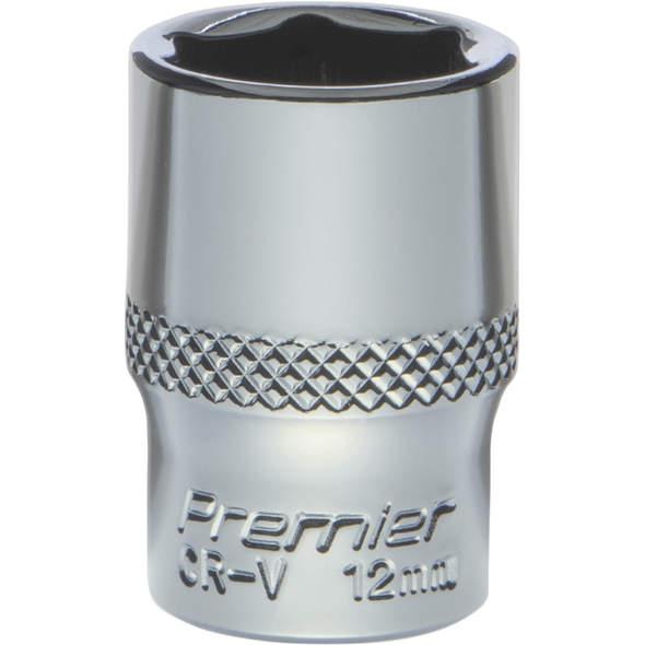 Sealey 1/4"Dr Socket 12mm (Mirror Finish)