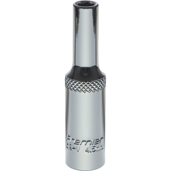 Sealey 1/4"Dr Deep Socket 4.5mm (Mirror Finish)
