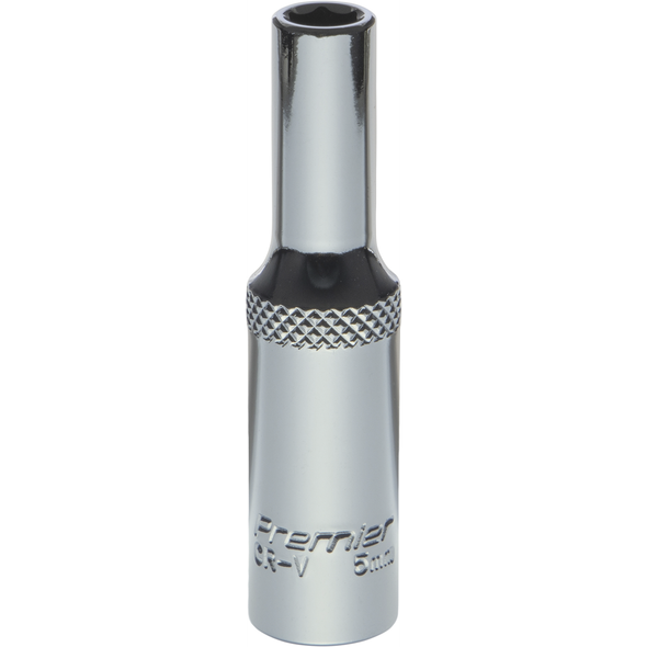 Sealey 1/4"Dr Deep Socket 5mm (Mirror Finish)