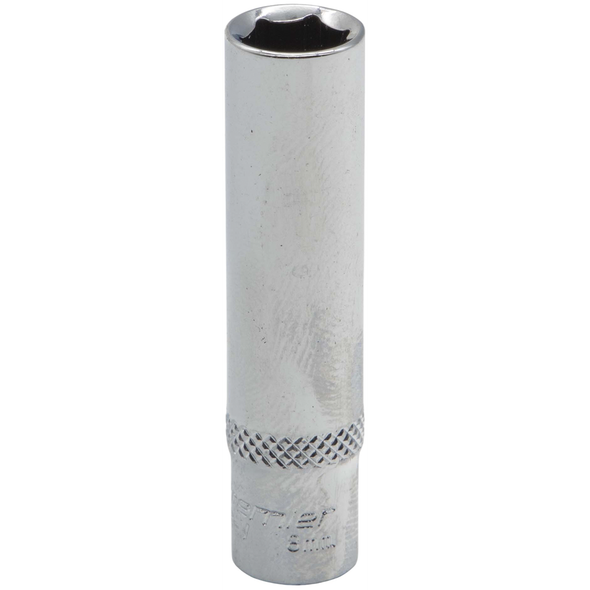 Sealey 1/4"Dr Deep Socket 8mm (Mirror Finish)