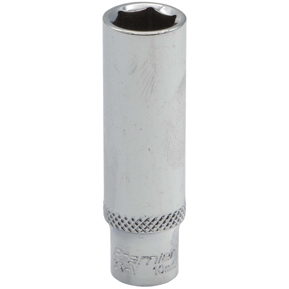 Sealey 1/4"Dr Deep Socket 10mm (Mirror Finish)