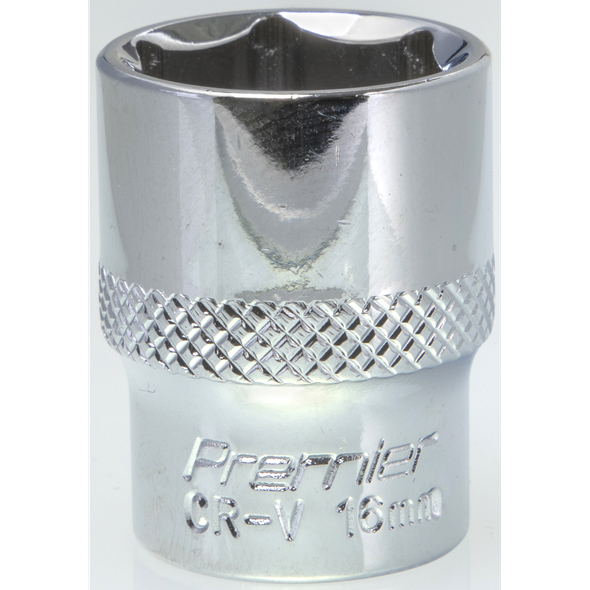 Sealey 3/8"Dr Socket 16mm (Mirror Finish)