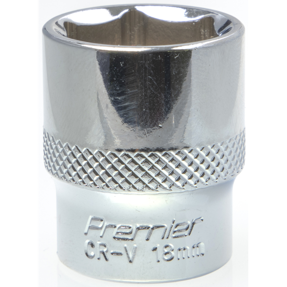 Sealey 3/8"Dr Socket 18mm (Mirror Finish)