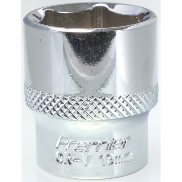 Sealey 3/8"Dr Socket 19mm (Mirror Finish)