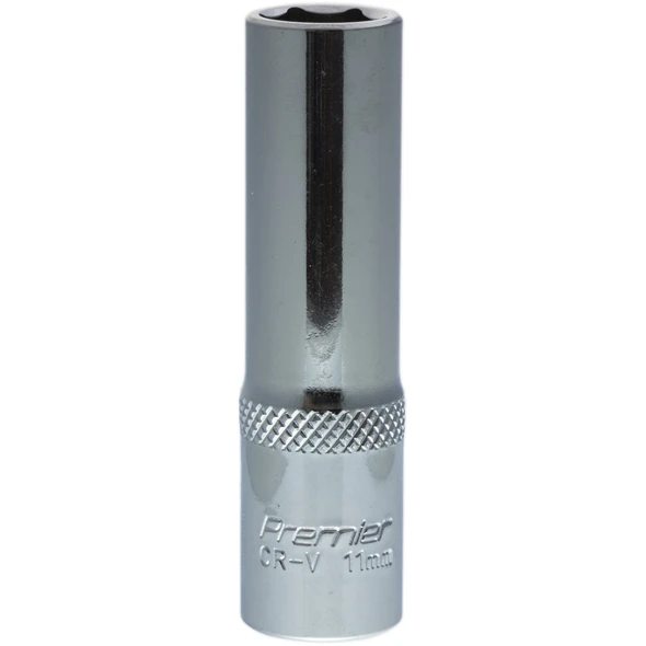 Sealey 3/8"Dr Deep Socket 11mm (Mirror Finish)