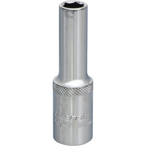 Sealey 1/2"Dr Deep Socket 10mm (Mirror Finish)