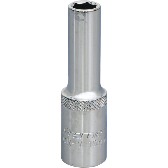Sealey 1/2"Dr Deep Socket 10mm (Mirror Finish)