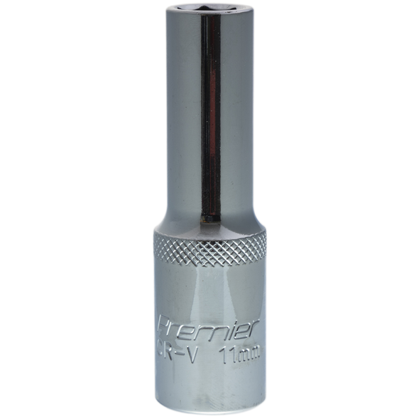 Sealey 1/2"Dr Deep Socket 11mm (Mirror Finish)