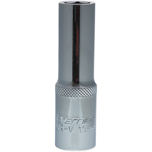 Sealey 1/2"Dr Deep Socket 13mm (Mirror Finish)