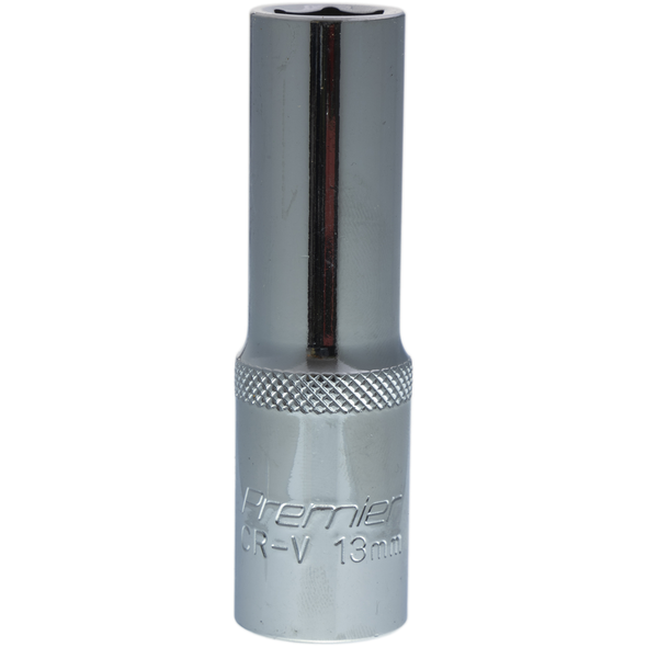Sealey 1/2"Dr Deep Socket 13mm (Mirror Finish)