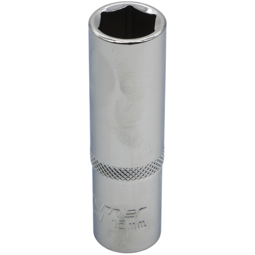 Sealey 1/2"Dr Deep Socket 15mm (Mirror Finish)