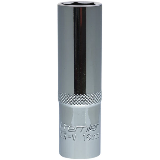 Sealey 1/2"Dr Deep Socket 16mm (Mirror Finish)
