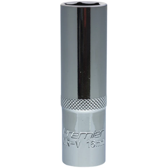 Sealey 1/2"Dr Deep Socket 16mm (Mirror Finish)