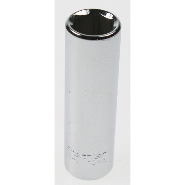Sealey 1/4"dr socket 10mm (deep) 'mirror finish'