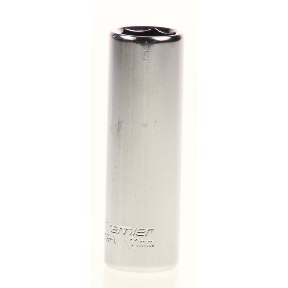 Sealey 1/4"dr socket 11mm (deep) 'mirror finish'