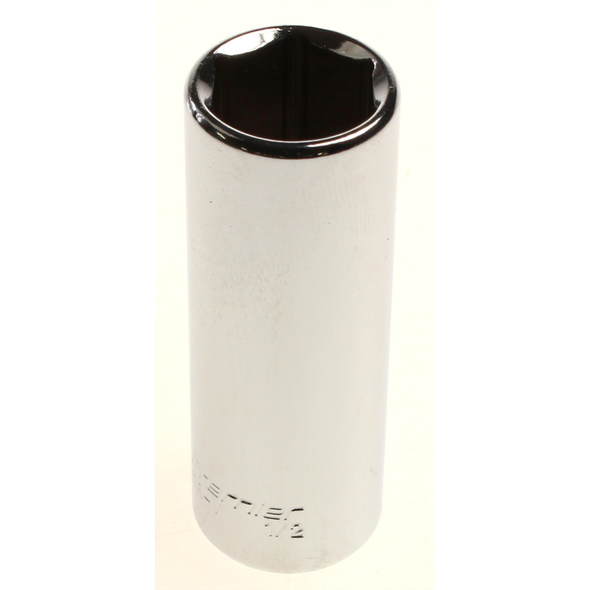 Sealey 1/4"dr socket 1/2" (deep) 'mirror finish'