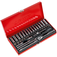 Sealey Socket Set 41pc 1/4"Sq Drive 6pt WallDrive Metric/Imperial AK690