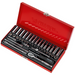 Sealey Socket Set 41pc 1/4"Sq Drive 6pt WallDrive Metric/Imperial AK690 Sealey - Town Tools 