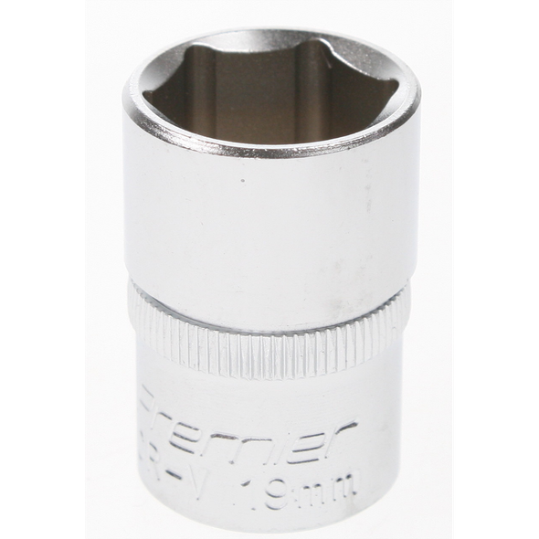 Sealey Socket 1/2"dr 19mm (6pt)