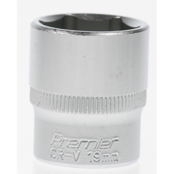 Sealey Socket 3/8"dr 19mm (6pt)(lsa)