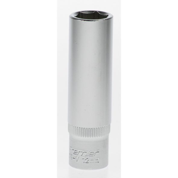 Sealey Socket 3/8"dr 12mm (6pt) 'deep'(lsa)
