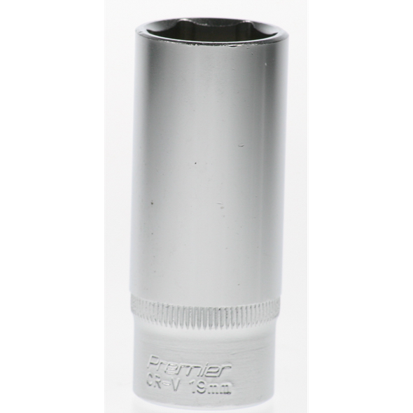 Sealey Socket 3/8"dr 19mm (6pt) 'deep'(lsa)