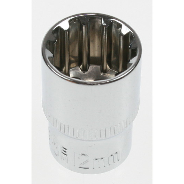 Sealey Spline socket 1/4"dr 12mm