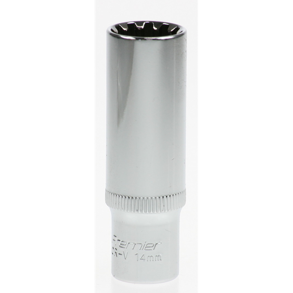 Sealey Spline socket 3/8"dr 14mm (deep)
