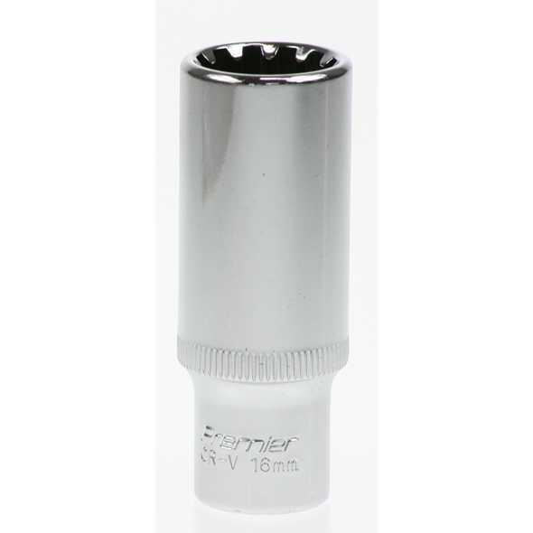 Sealey Spline socket 3/8"dr 16mm (deep)