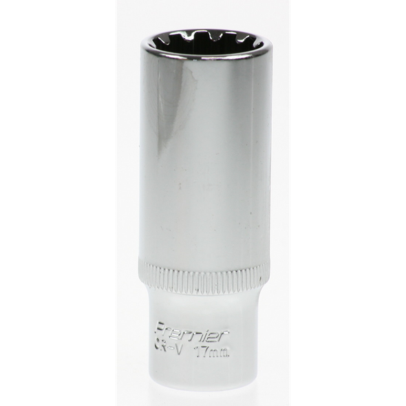 Sealey Spline socket 3/8"dr 17mm (deep)