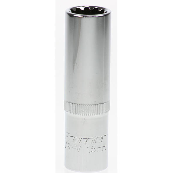 Sealey Spline socket (deep) 1/2"dr 15mm