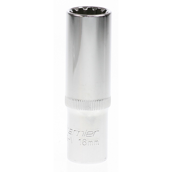 Sealey Spline socket (deep) 1/2"dr 16mm