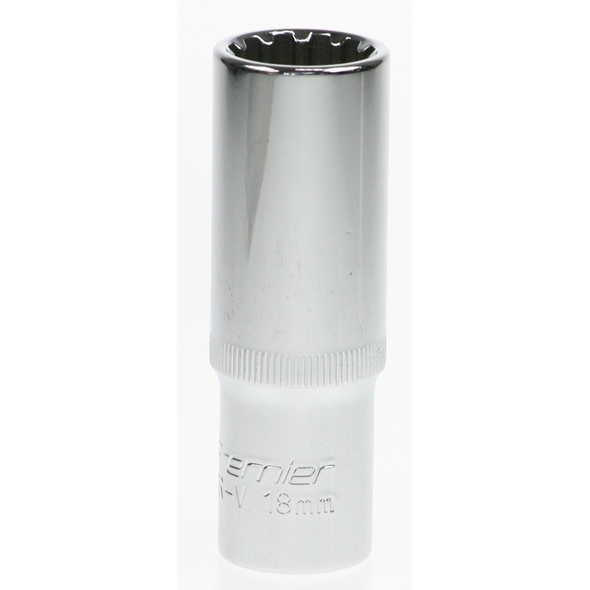 Sealey Spline socket (deep) 1/2"dr 18mm