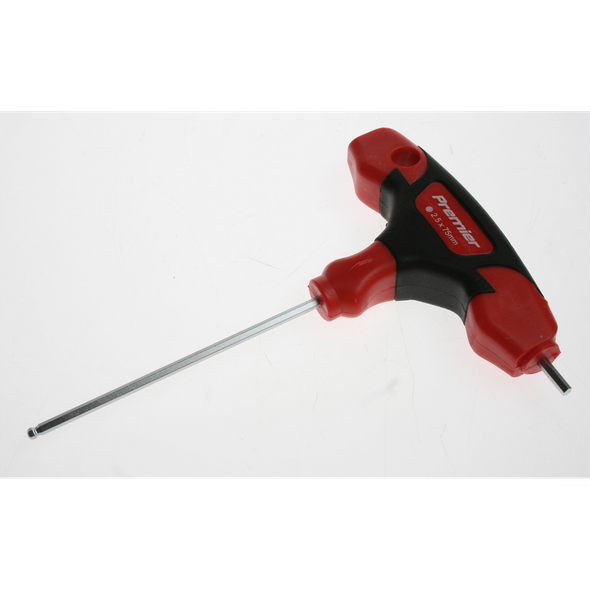 Sealey Ball-end t-handle hex key set 2.5mm (so)